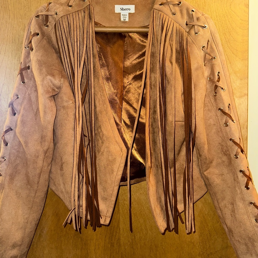 Tan Fringe Jacket